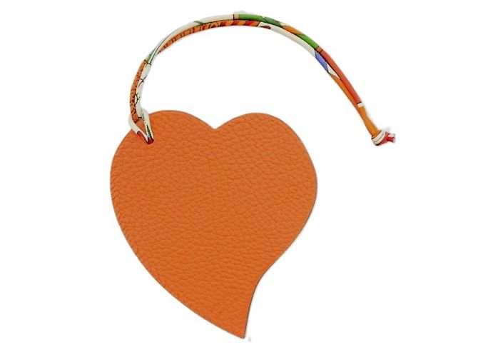 Silk In Charm a forma di cuore Petit H di Hermès per donne Arancione - vista 2