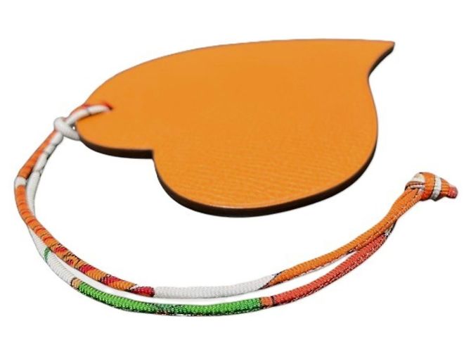 Silk In Charm a forma di cuore Petit H di Hermès per donne Arancione - vista 9