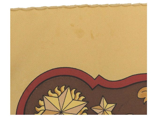 Bufanda de Seda Hermès Carré 90 COSMOS Caballo Dorado Amarillo - vista 2