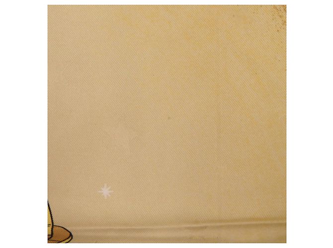 Bufanda de Seda Hermès Carré 90 COSMOS Caballo Dorado Amarillo - vista 3