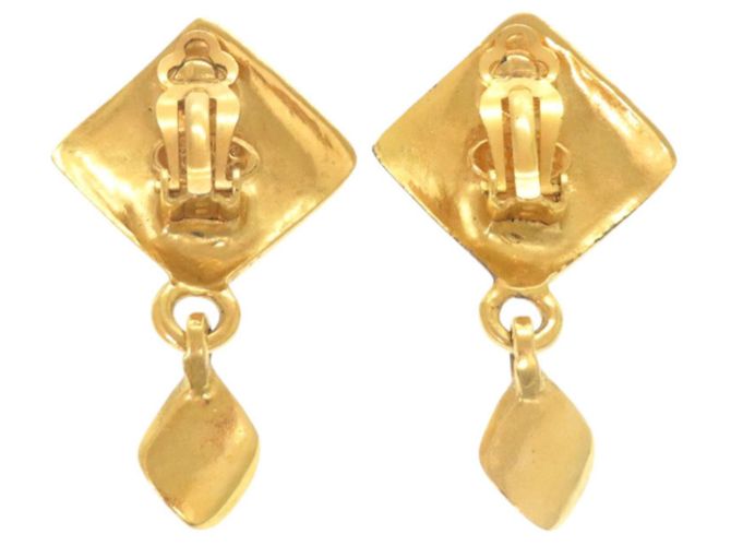 Vintage Coco Mark Gold Clip Ohrringe von Chanel Golden - Ansicht 2