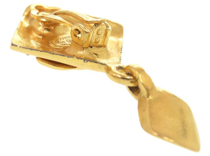 Vintage Coco Mark Gold Clip Ohrringe von Chanel Golden - Ansicht 5