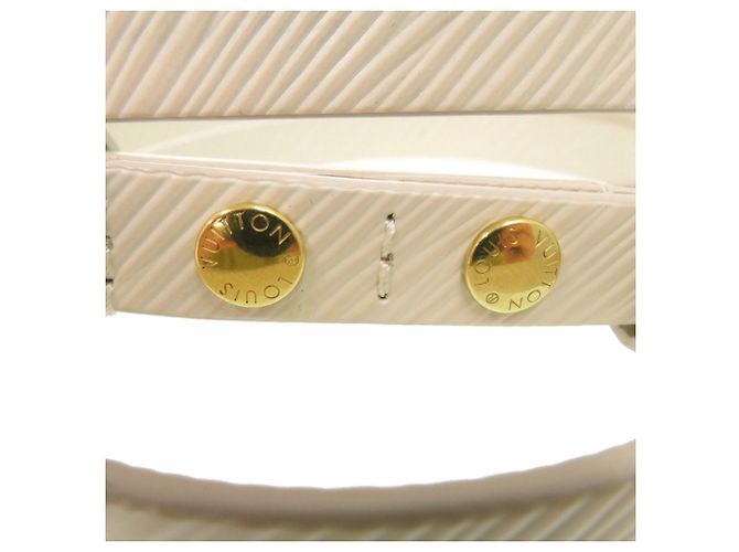 Cinghia a Spalla in Pelle Epi Louis Vuitton Bianco D'oro - vista 2