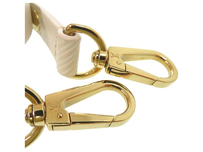 Cinghia a Spalla in Pelle Epi Louis Vuitton Bianco D'oro - vista 6