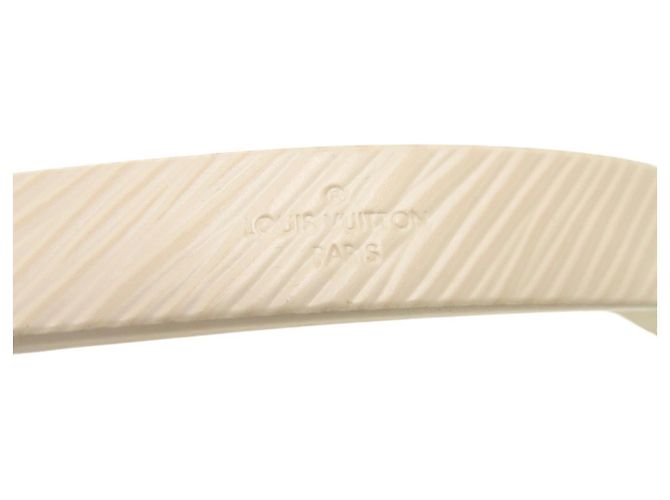 Cinghia a Spalla in Pelle Epi Louis Vuitton Bianco D'oro - vista 9