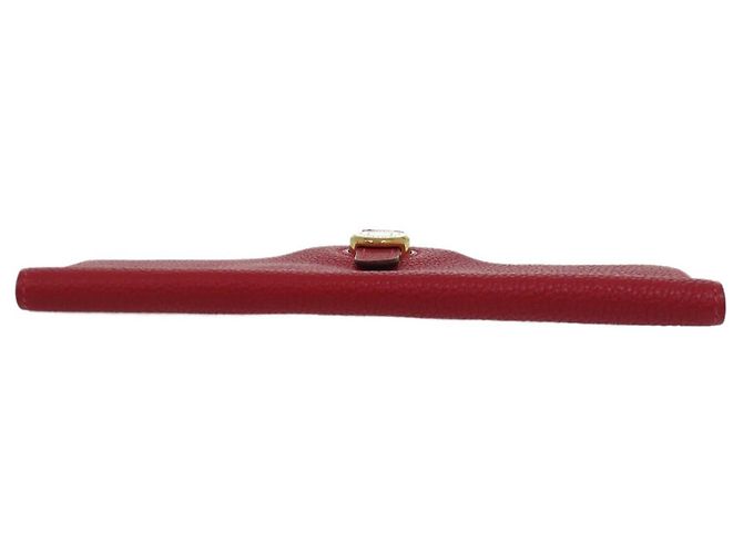 Carteira longa Dogon MM em couro Togo Hermès Vermelho - vista 3