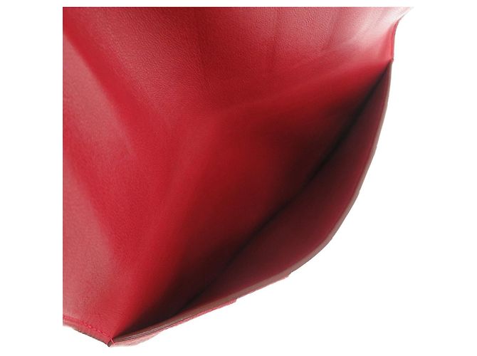 Carteira longa Dogon MM em couro Togo Hermès Vermelho - vista 7