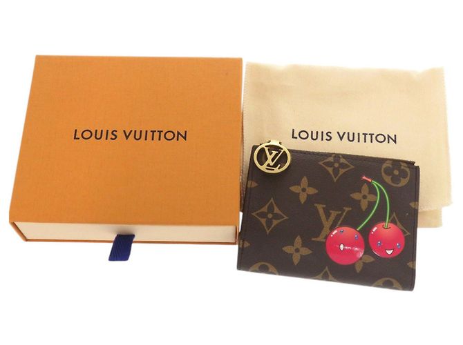 Billetera bifold de lona Monogram Louis Vuitton Castaño Roja Monograma - vista 2