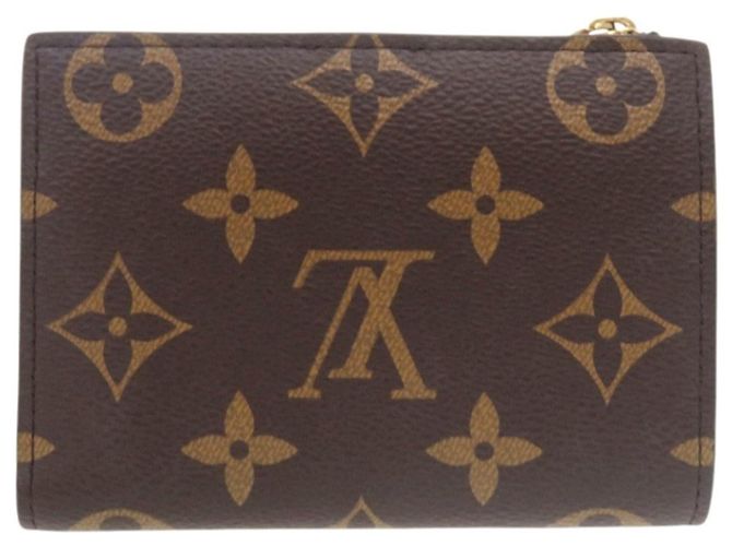 Billetera bifold de lona Monogram Louis Vuitton Castaño Roja Monograma - vista 3