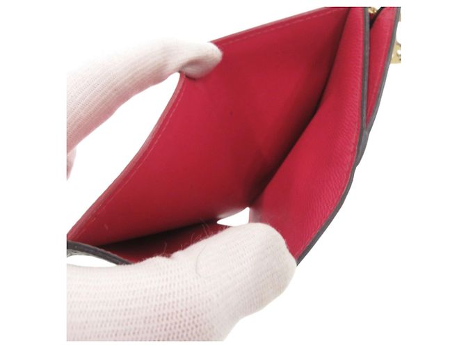 Billetera bifold de lona Monogram Louis Vuitton Castaño Roja Monograma - vista 5