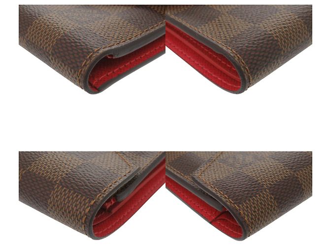 Cartera Victorine Tri-Fold Louis Vuitton Castaño Roja Damier ebene - vista 3