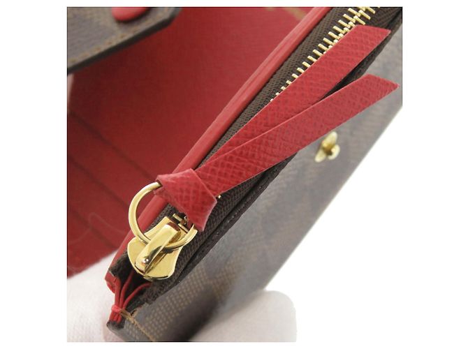 Cartera Victorine Tri-Fold Louis Vuitton Castaño Roja Damier ebene - vista 8