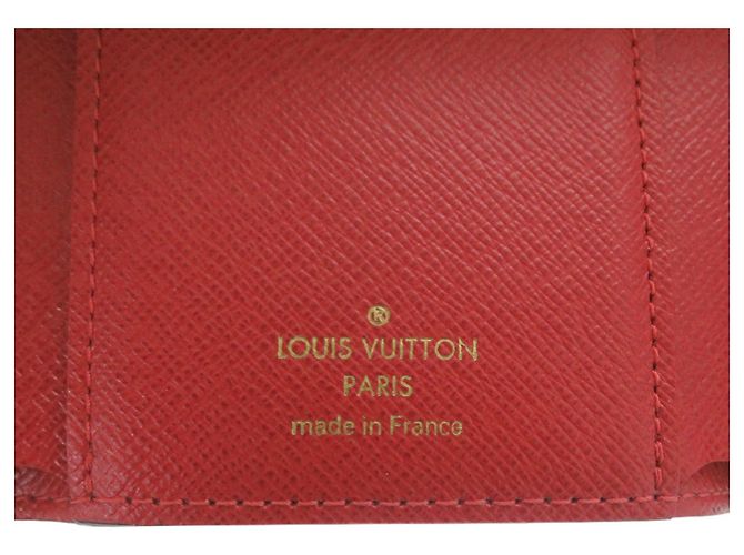 Cartera Victorine Tri-Fold Louis Vuitton Castaño Roja Damier ebene - vista 9