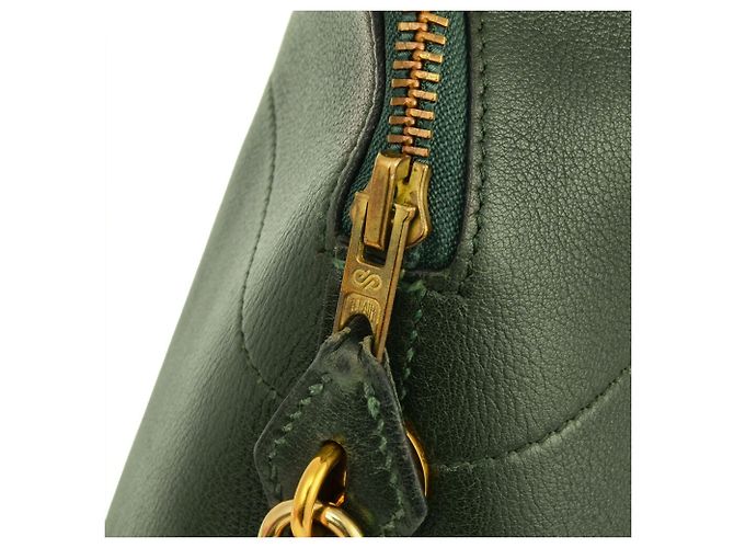 Borsa Hermès Bolide 35 in pelle Ardennes verde - vista 11