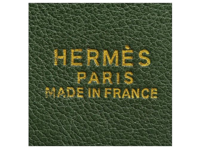 Borsa Hermès Bolide 35 in pelle Ardennes verde - vista 8