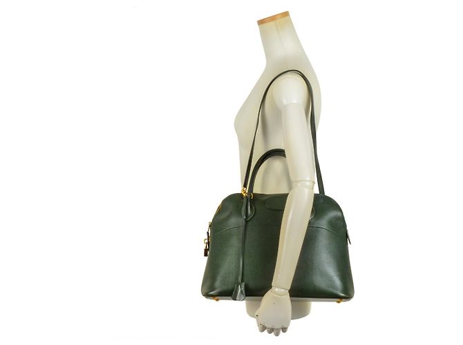 Borsa Hermès Bolide 35 in pelle Ardennes verde - vista 9