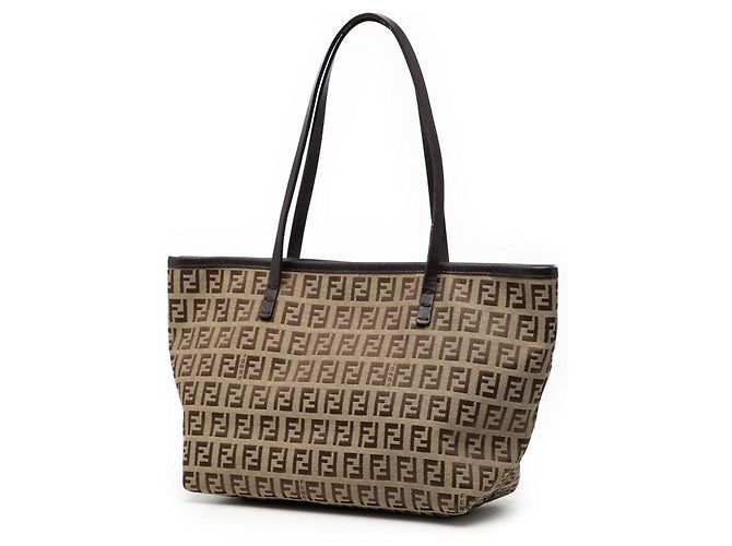 Fendi – Borsa Tote Zucchino in Tela Monogram – Anni 2000 Marrone - vista 2