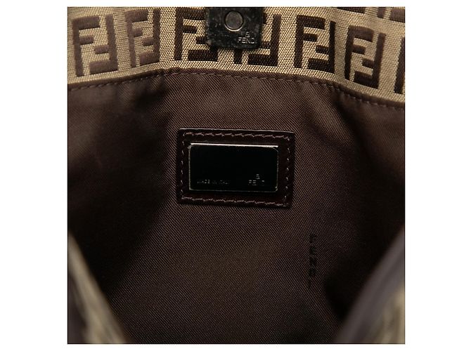 Fendi – Borsa Tote Zucchino in Tela Monogram – Anni 2000 Marrone - vista 5