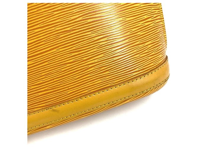 Borsa tote in pelle Epi Louis Vuitton Giallo - vista 11