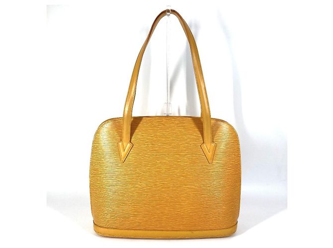 Borsa tote in pelle Epi Louis Vuitton Giallo - vista 2