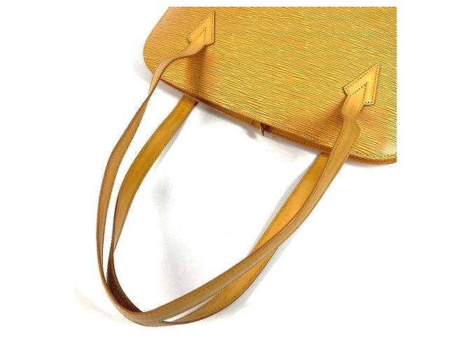 Borsa tote in pelle Epi Louis Vuitton Giallo - vista 7