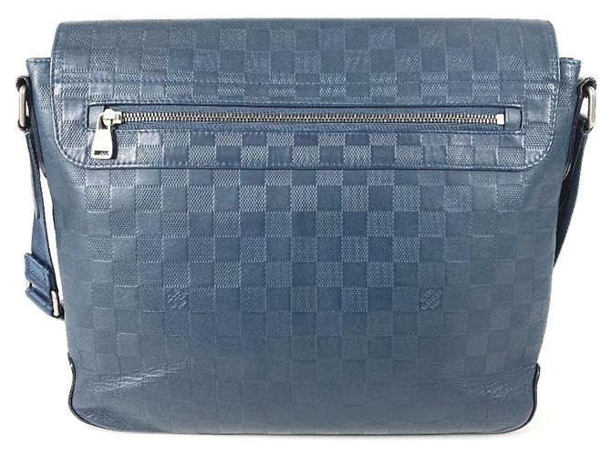 Borsa a tracolla District PM Damier Infini Louis Vuitton Blu navy - vista 2