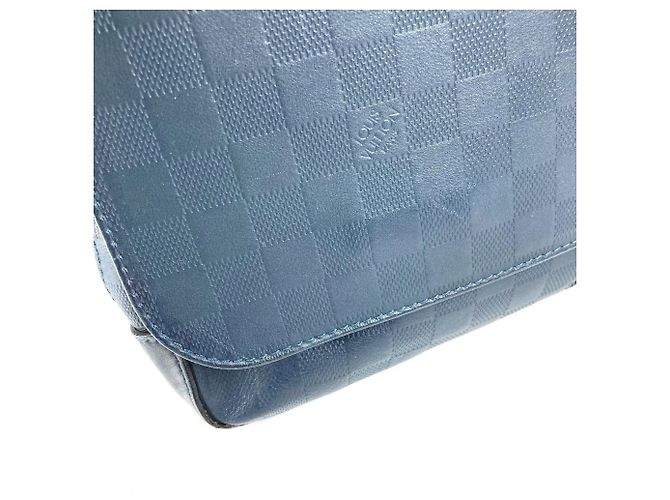 Borsa a tracolla District PM Damier Infini Louis Vuitton Blu navy - vista 8