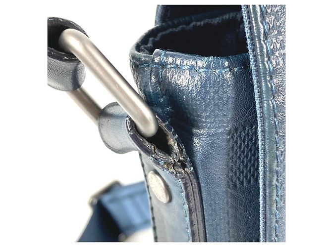 Borsa a tracolla District PM Damier Infini Louis Vuitton Blu navy - vista 9