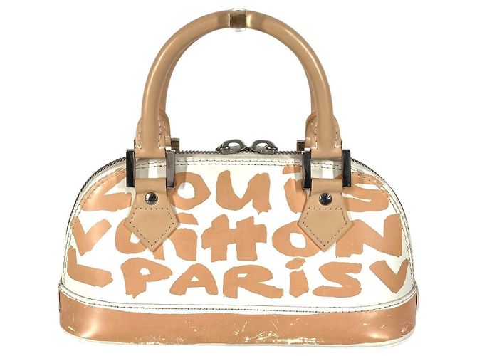 Borsa Alma PM Monogram Graffiti Louis Vuitton Bianco Beige - vista 2