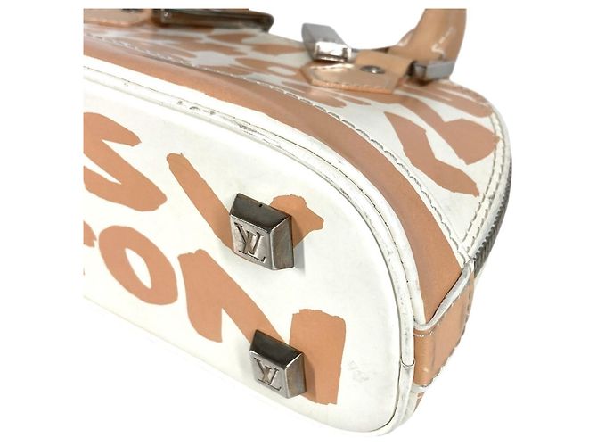 Borsa Alma PM Monogram Graffiti Louis Vuitton Bianco Beige - vista 6