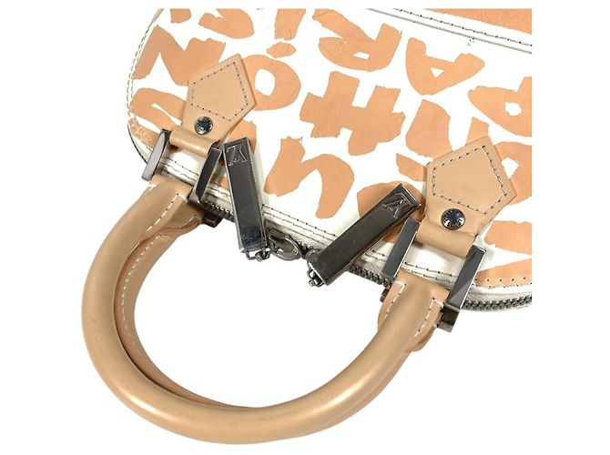 Borsa Alma PM Monogram Graffiti Louis Vuitton Bianco Beige - vista 8
