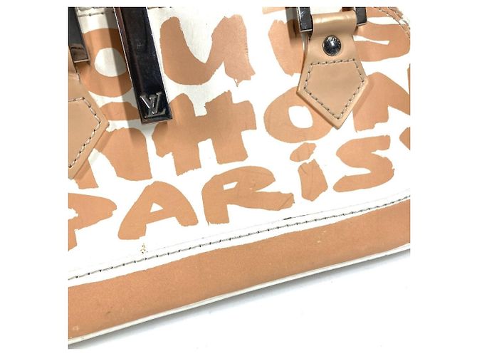 Borsa Alma PM Monogram Graffiti Louis Vuitton Bianco Beige - vista 9