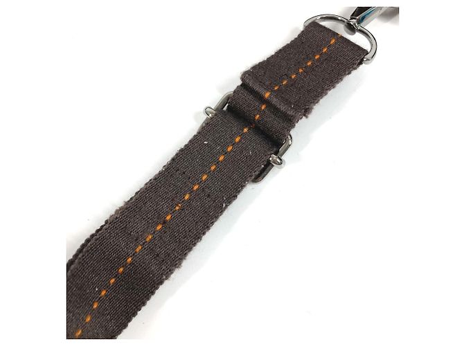 Hermès Caravan Horizontal PM Leder Schultertasche Braun Orange - vista 17
