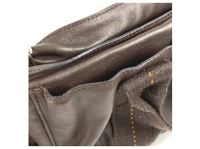 Hermès Caravan Horizontal PM Leder Schultertasche Braun Orange - vista 18