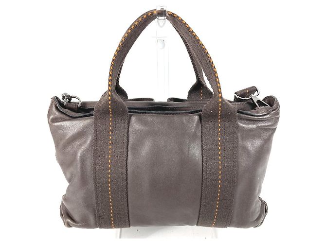 Hermès Caravan Horizontal PM Leder Schultertasche Braun Orange - vista 2