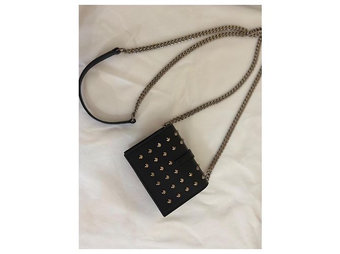 Bolsa Saint Laurent Candy Preta de Couro Preto - vista 11