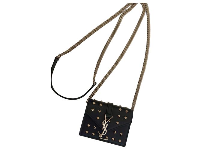Bolsa Saint Laurent Candy Preta de Couro Preto - vista 2