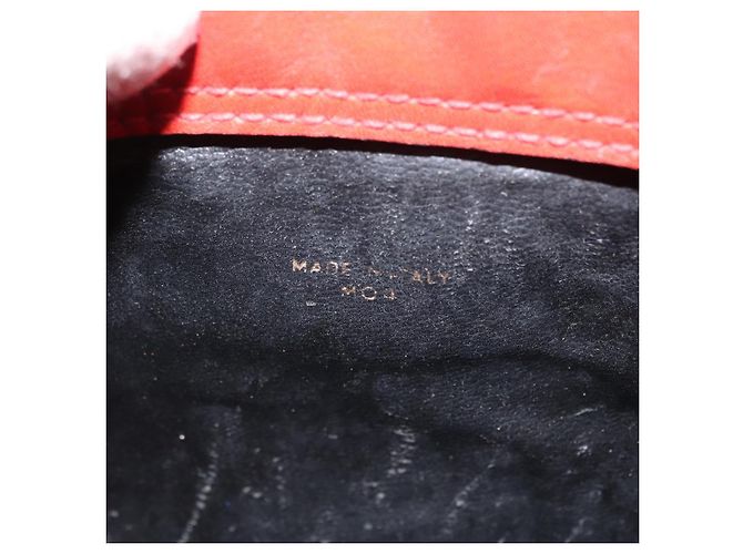 Céline Borsa a Spalla in Tela Macadam CELINE Rossa Oro Auth 161503 Rosso D'oro - vista 18