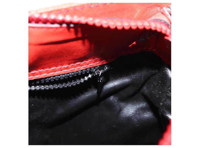 Céline Borsa a Spalla in Tela Macadam CELINE Rossa Oro Auth 161503 Rosso D'oro - vista 21