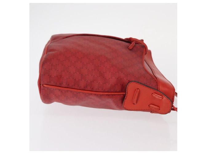 Céline Borsa a Spalla in Tela Macadam CELINE Rossa Oro Auth 161503 Rosso D'oro - vista 3