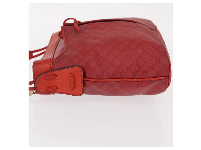 Céline Borsa a Spalla in Tela Macadam CELINE Rossa Oro Auth 161503 Rosso D'oro - vista 4