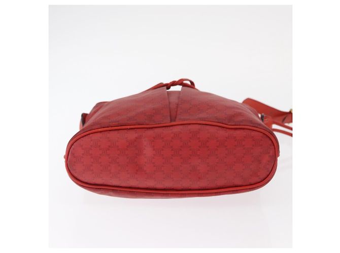 Céline Borsa a Spalla in Tela Macadam CELINE Rossa Oro Auth 161503 Rosso D'oro - vista 5