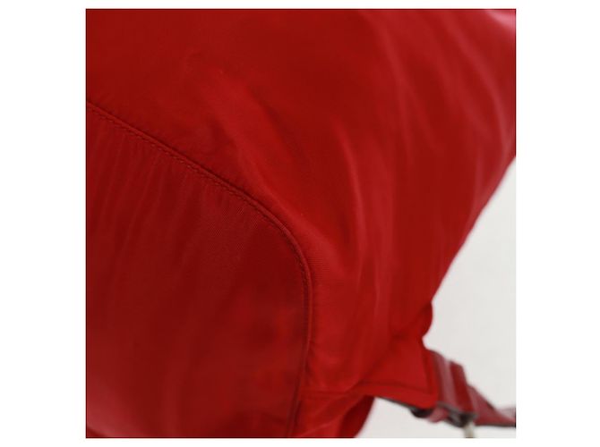 PRADA Backpack Nylon Red Silver Auth 160522 Silvery - view 15