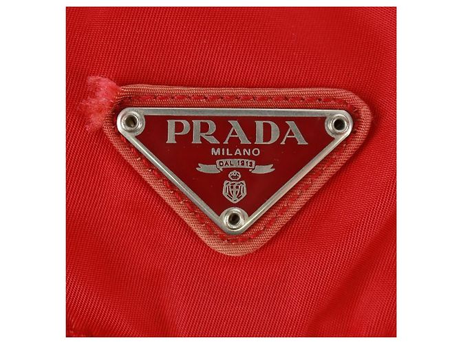 PRADA Backpack Nylon Red Silver Auth 160522 Silvery - view 24