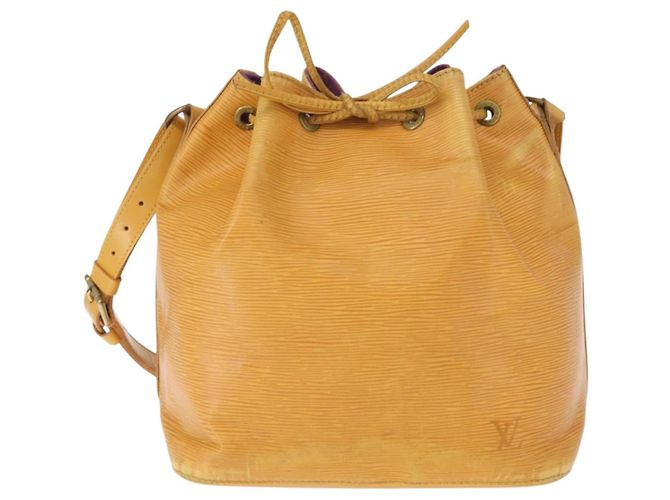 Noe LOUIS VUITTON Borsa a Spalla Petit Noé Epi Gialla M44109 LV Auth 161436 Giallo - vista 13