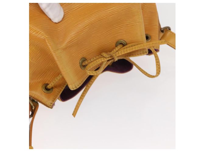 Noe LOUIS VUITTON Borsa a Spalla Petit Noé Epi Gialla M44109 LV Auth 161436 Giallo - vista 6