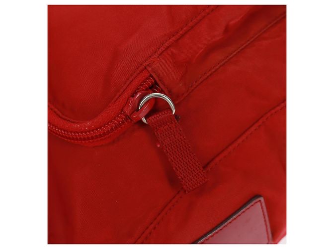 PRADA Schultertasche Nylon Rot Silber Authentisch 161482 - Ansicht 22