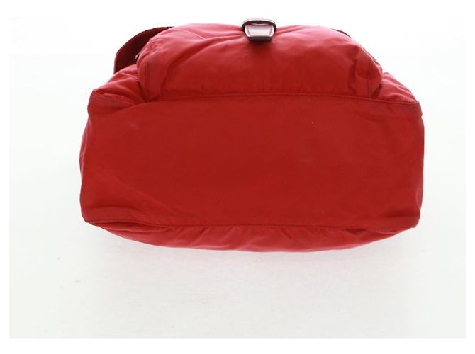 PRADA Schultertasche Nylon Rot Silber Authentisch 161482 - Ansicht 5