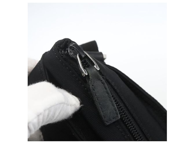 Borsa a Spalla GUCCI Nylon Nero Argento 141198 Auth hk3295 - vista 10