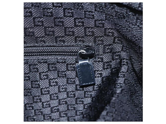 Borsa a Spalla GUCCI Nylon Nero Argento 141198 Auth hk3295 - vista 19